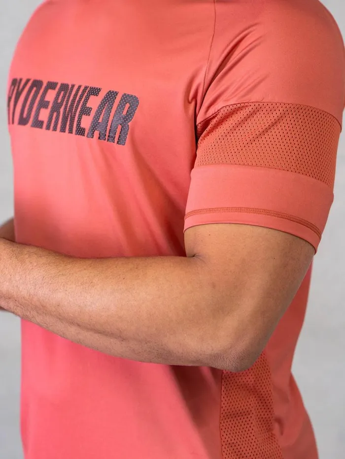 TShirts Mens Ryderwear Flex Mesh TShirt Dusty Red