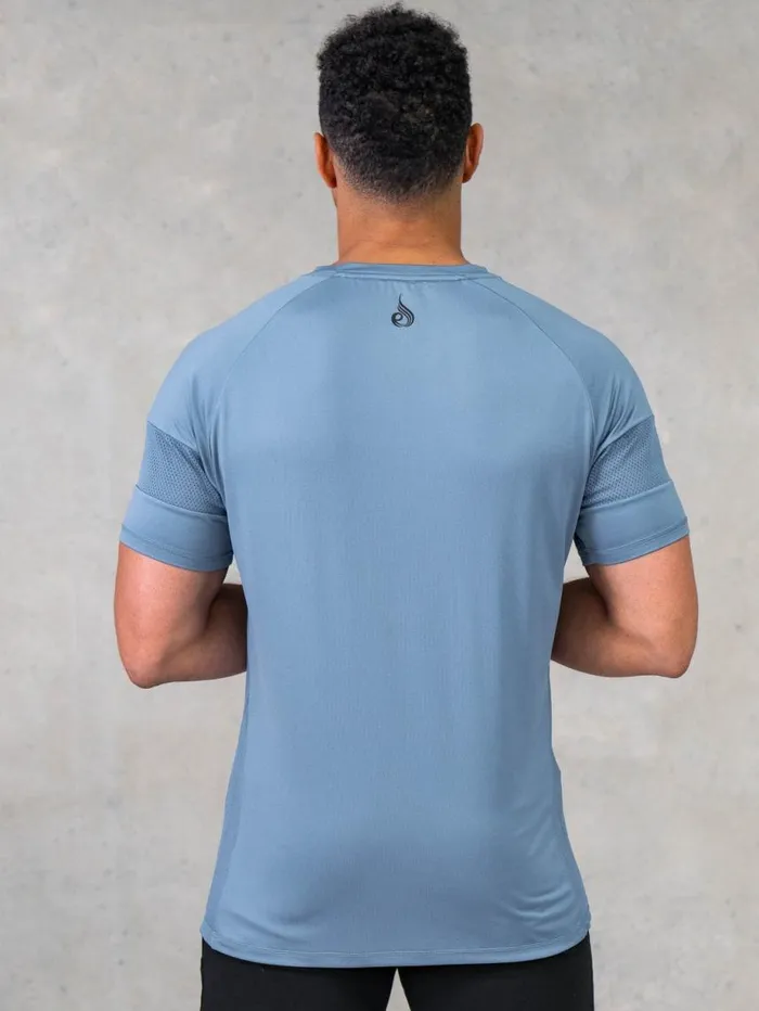 TShirts Mens Ryderwear Flex Mesh TShirt Indigo Blue