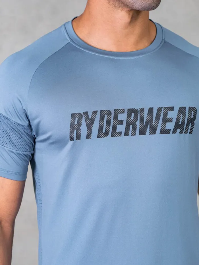 TShirts Mens Ryderwear Flex Mesh TShirt Indigo Blue