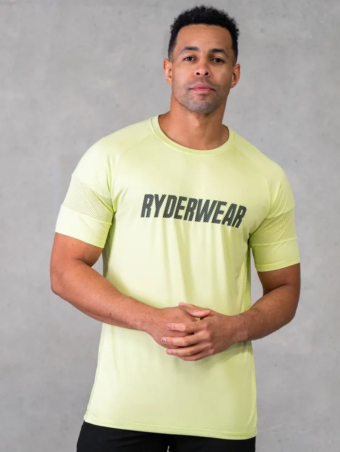 TShirts Mens Ryderwear Flex Mesh TShirt Lime