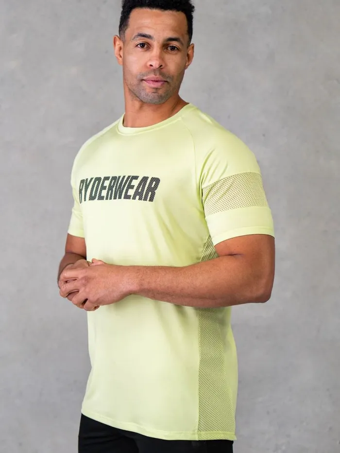 TShirts Mens Ryderwear Flex Mesh TShirt Lime