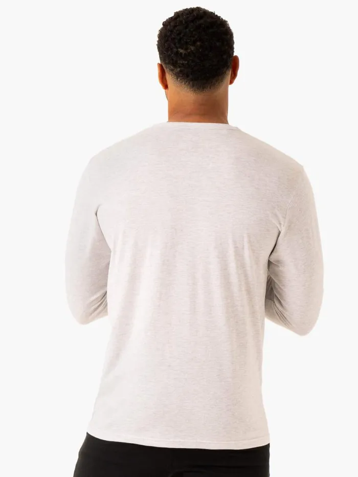 TShirts Mens Ryderwear Graphic Long Sleeve TShirt Grey Marl
