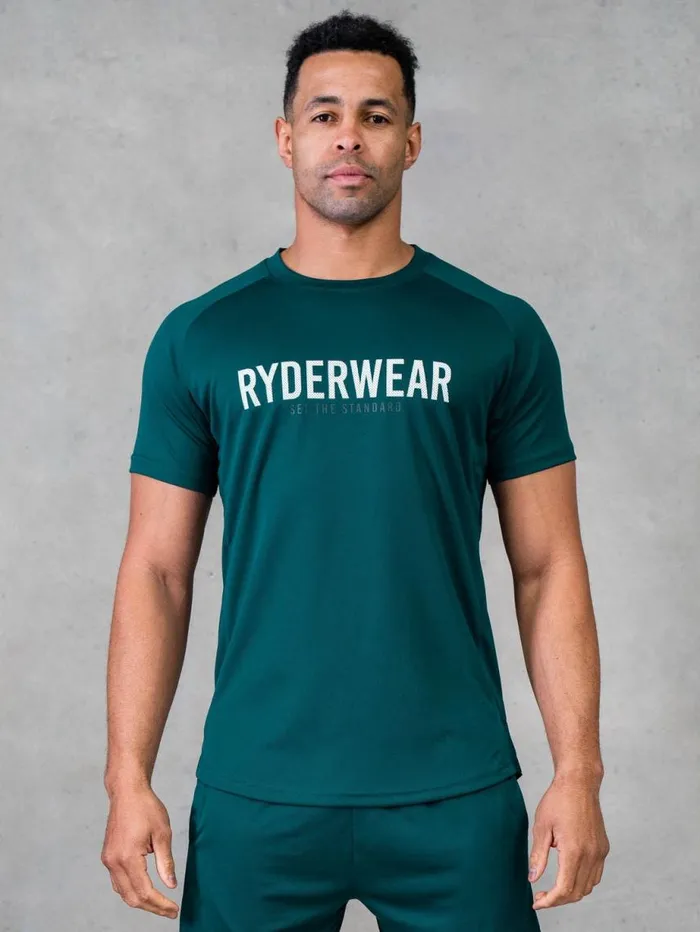 TShirts Mens Ryderwear Legacy Mesh TShirt Emerald