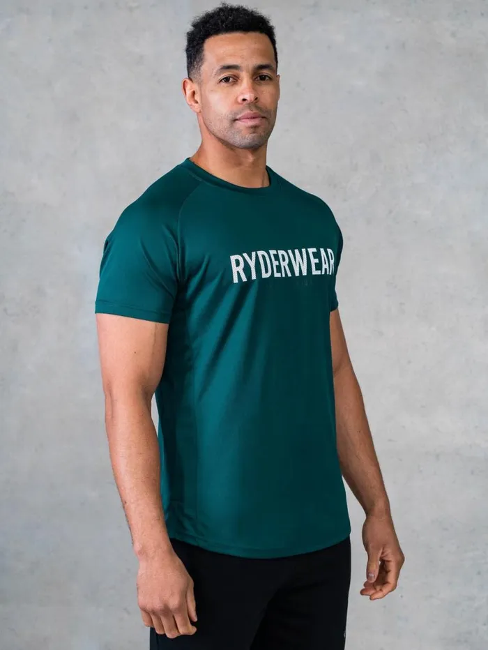 TShirts Mens Ryderwear Legacy Mesh TShirt Emerald
