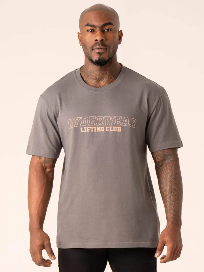 TShirts Mens Ryderwear Lifting Club TShirt Charcoal