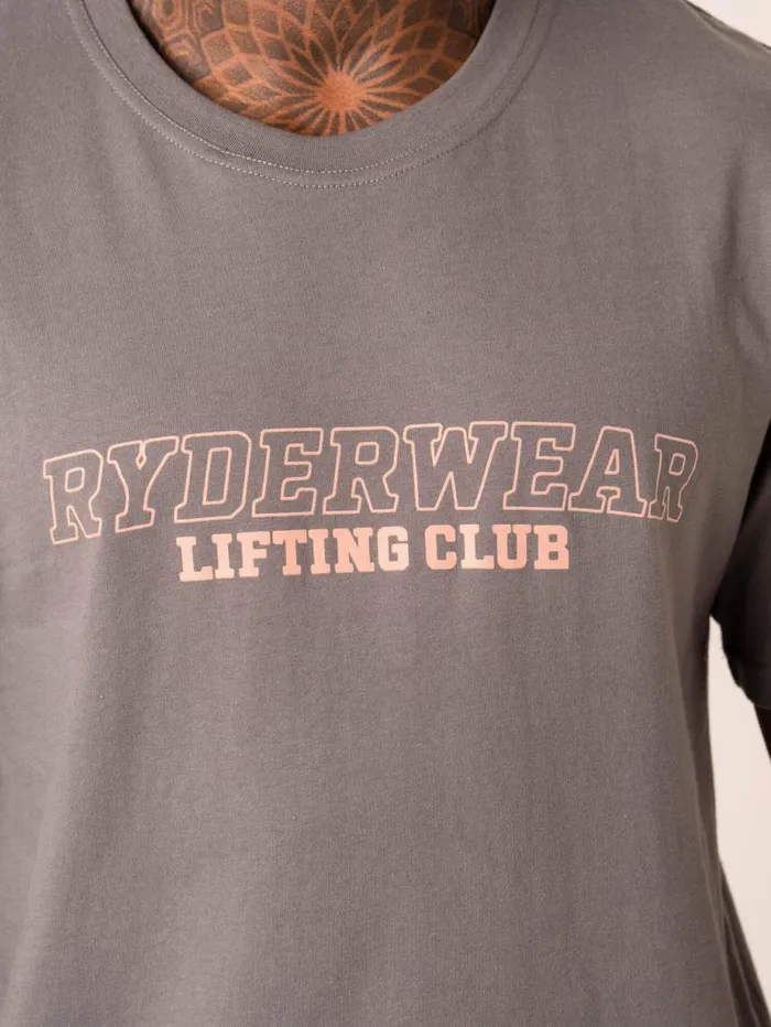 TShirts Mens Ryderwear Lifting Club TShirt Charcoal