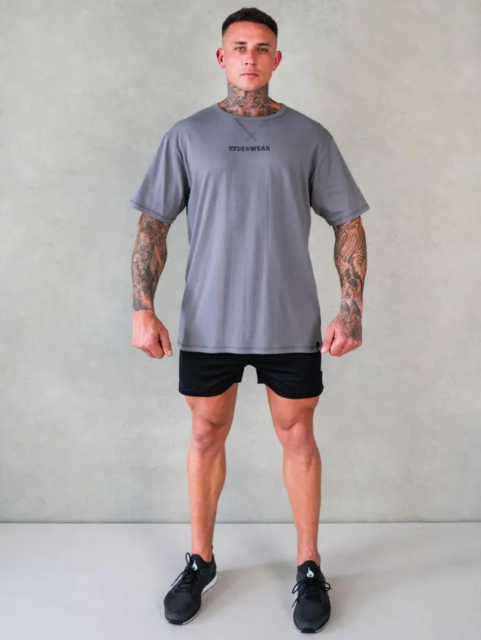 TShirts Mens Ryderwear Octane TShirt Steel Grey
