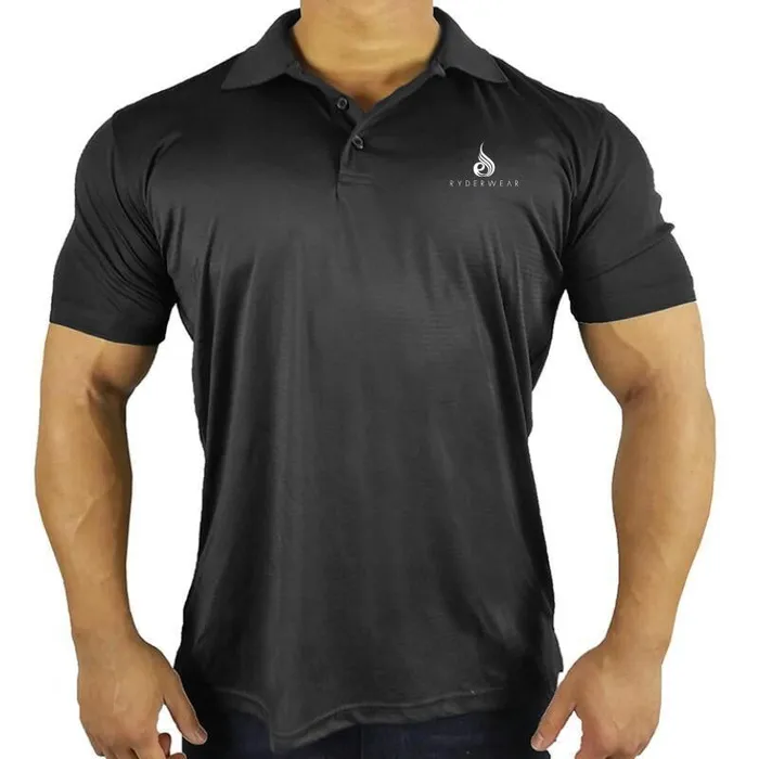 TShirts Mens Ryderwear Polo Tee Black