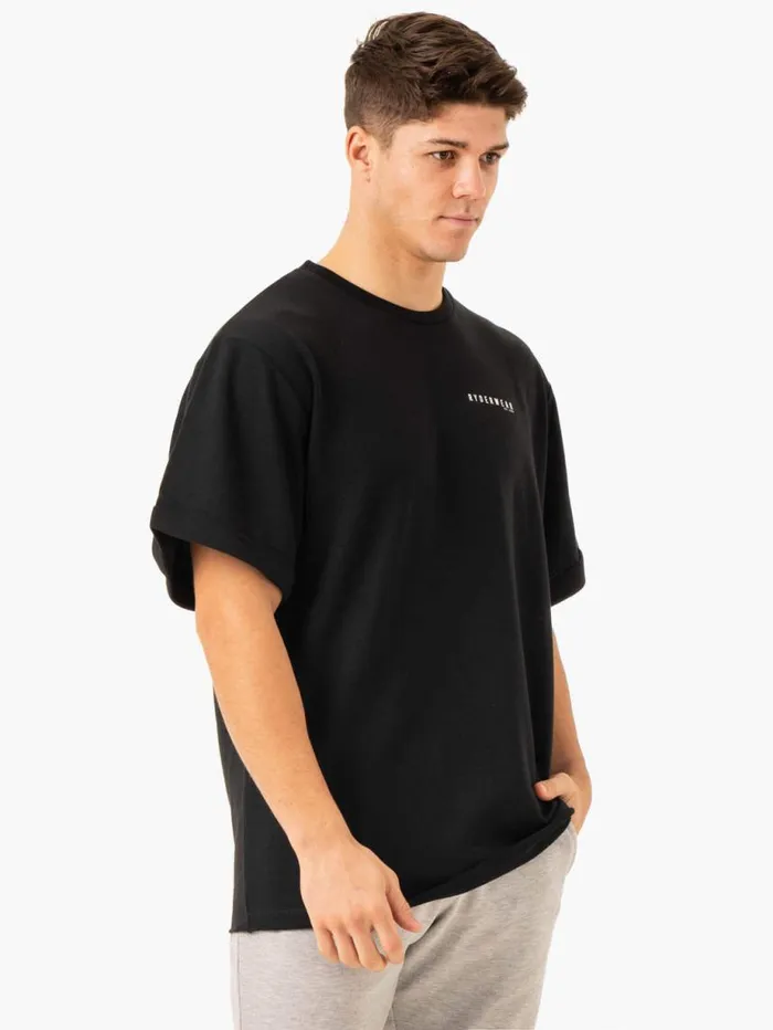 TShirts Mens Ryderwear Pursuit Oversized Fleece TShirt Black