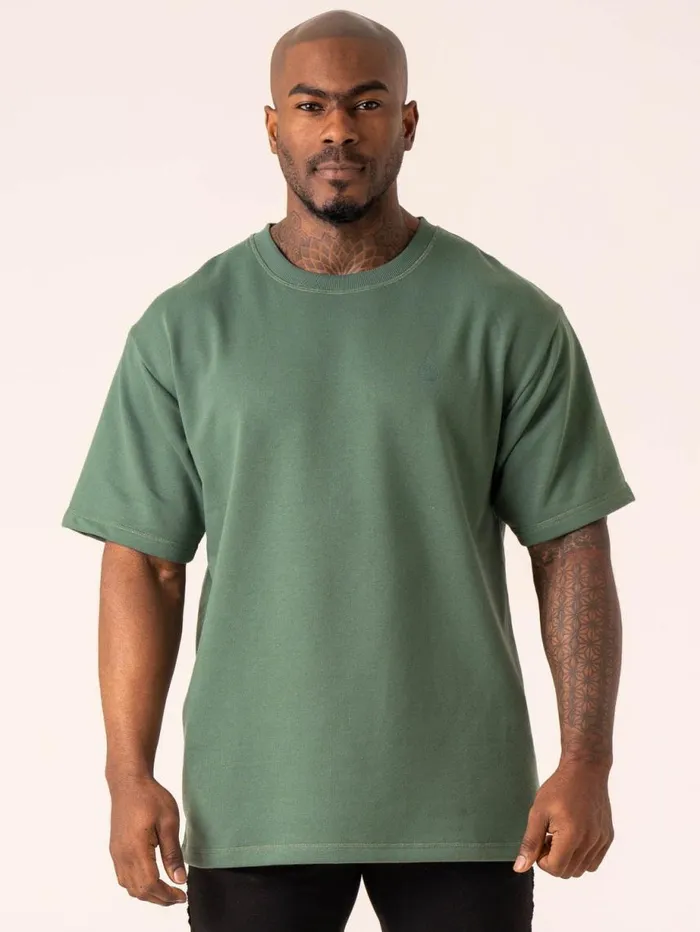 TShirts Mens Ryderwear Throwback Oversized Fleece TShirt Fern Green