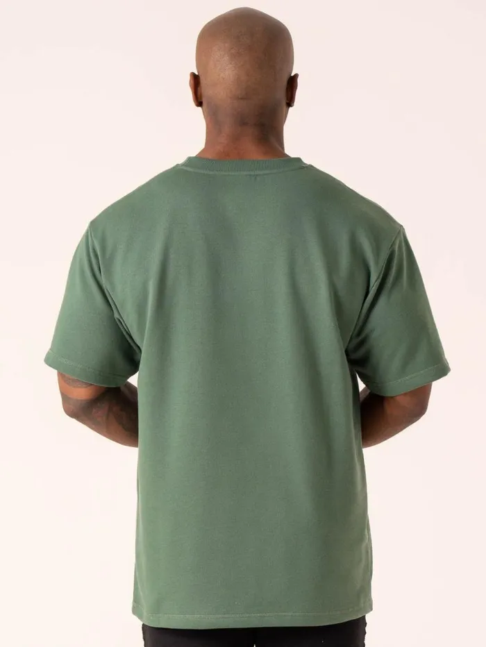 TShirts Mens Ryderwear Throwback Oversized Fleece TShirt Fern Green
