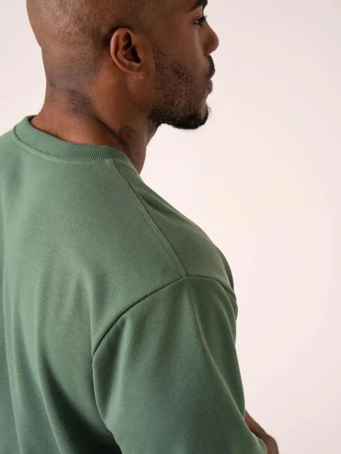 TShirts Mens Ryderwear Throwback Oversized Fleece TShirt Fern Green
