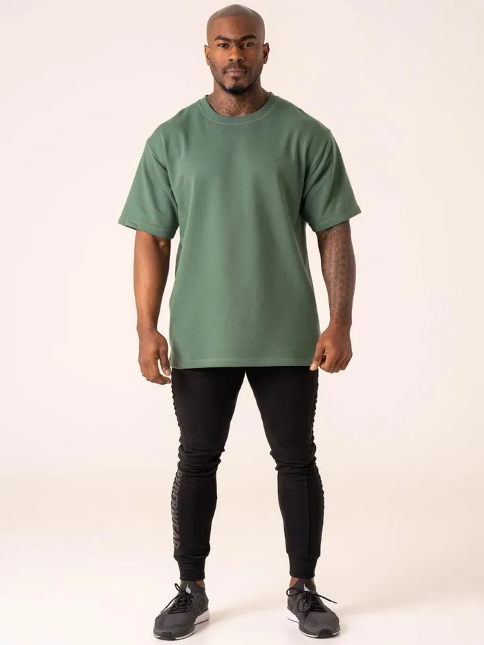 TShirts Mens Ryderwear Throwback Oversized Fleece TShirt Fern Green