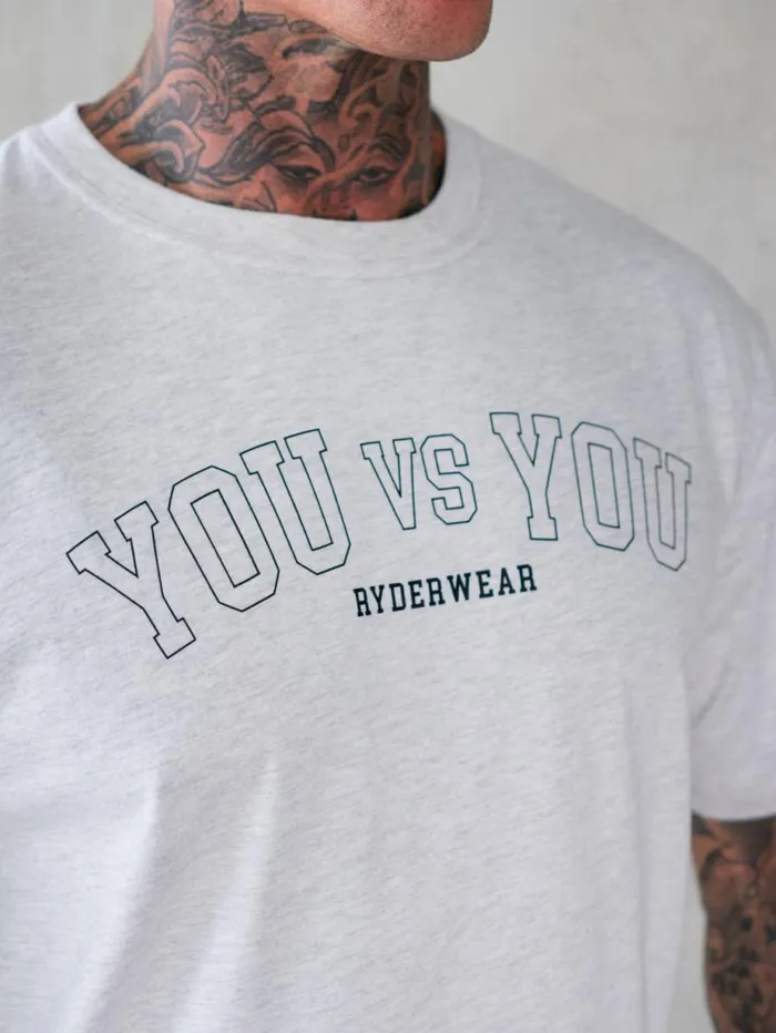 TShirts Mens Ryderwear You Vs You Oversized TShirt Snow Marl