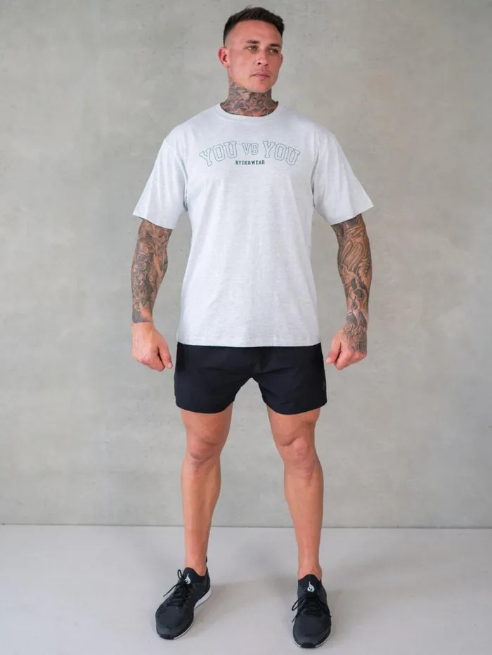 TShirts Mens Ryderwear You Vs You Oversized TShirt Snow Marl