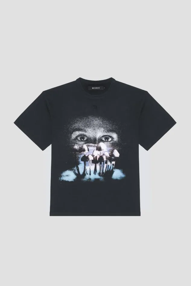 TShirts WomenMen MISBHV Mush TShirt Washed Black