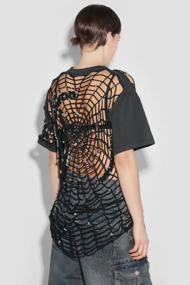 TShirts Women MISBHV Crochet TShirt Black