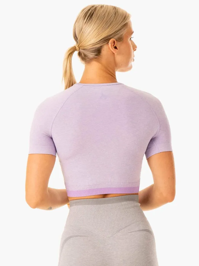 TShirts Womens Ryderwear Excel Seamless TShirt Lavender Marl