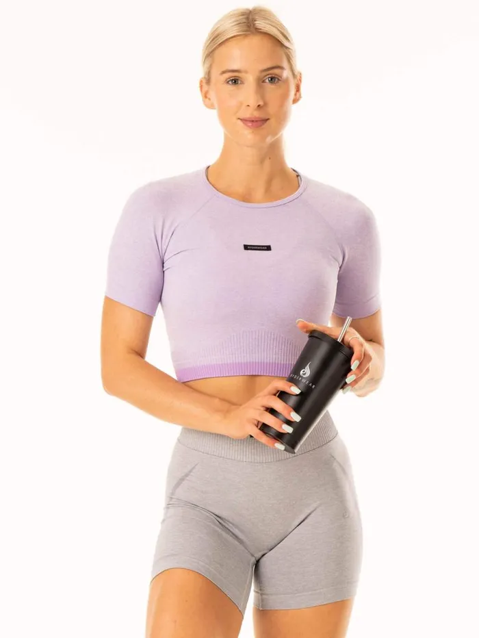 TShirts Womens Ryderwear Excel Seamless TShirt Lavender Marl