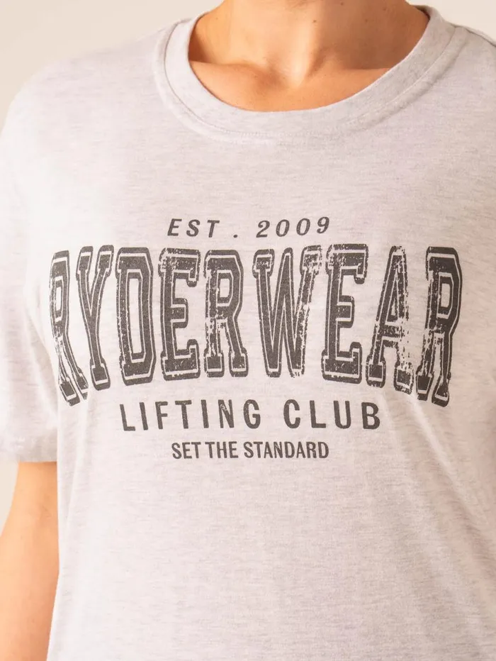 TShirts Womens Ryderwear Grit Oversized TShirt Snow Marlcharcoal