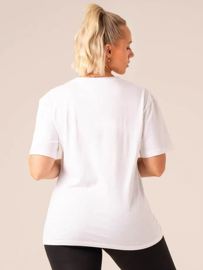 TShirts Womens Ryderwear Grit Oversized TShirt White