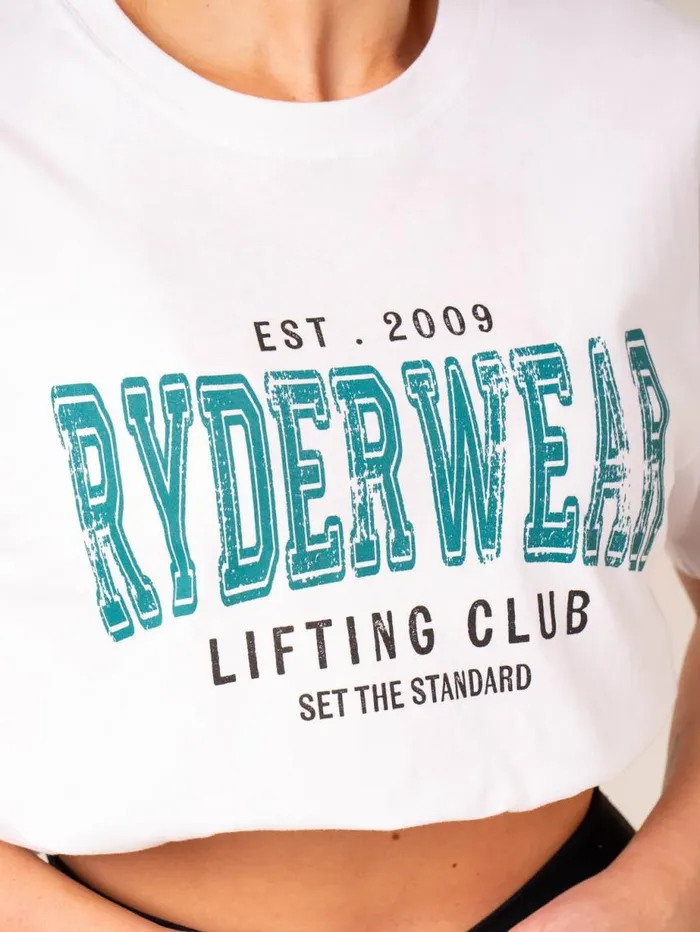 TShirts Womens Ryderwear Grit Oversized TShirt White