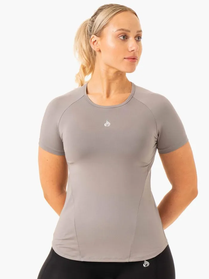 TShirts Womens Ryderwear Level Up Training TShirt Steel Grey