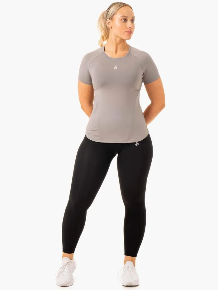 TShirts Womens Ryderwear Level Up Training TShirt Steel Grey