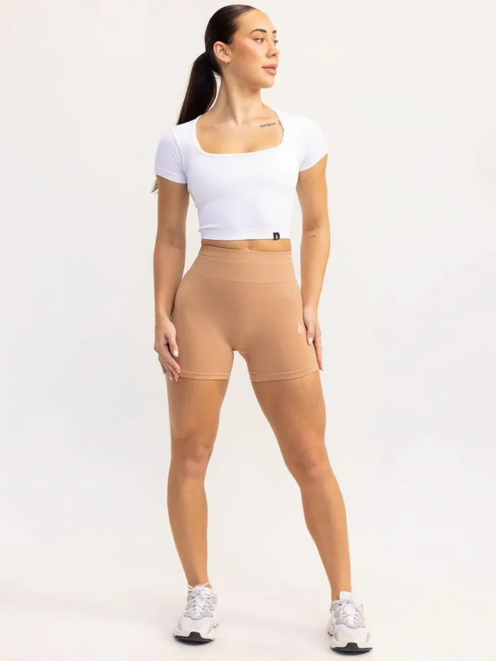 TShirts Womens Ryderwear Lift 20 Rib Seamless TShirt White