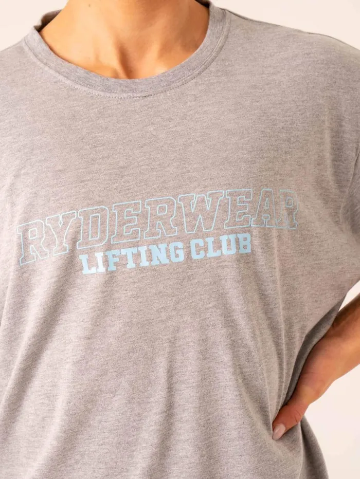 TShirts Womens Ryderwear Lifting Club TShirt Grey Marl