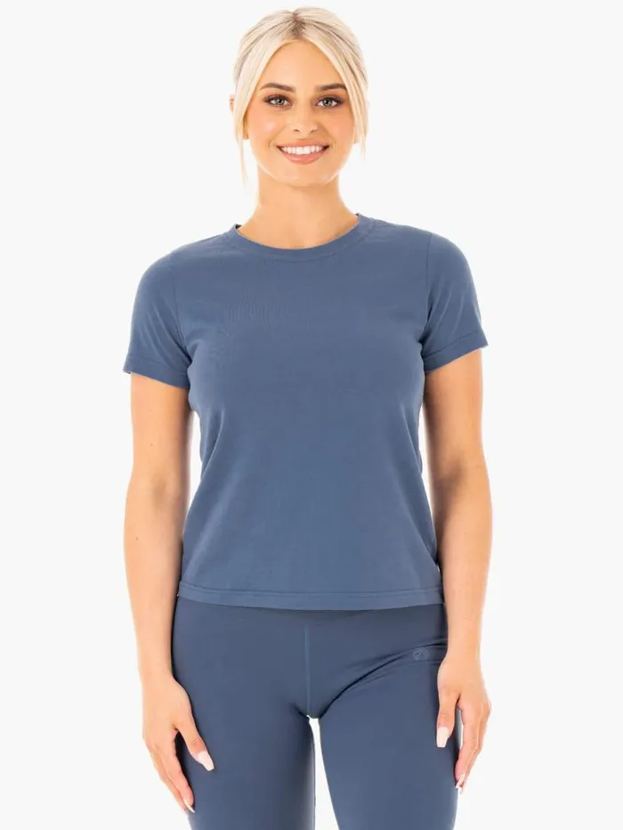 TShirts Womens Ryderwear Motion TShirt Steel Blue