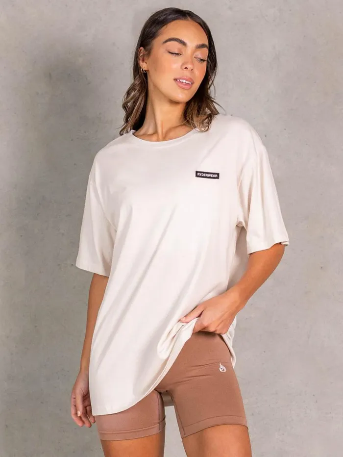 TShirts Womens Ryderwear NRG Oversized TShirt Oat