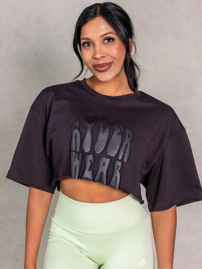 TShirts Womens Ryderwear NRG TShirt Faded Black