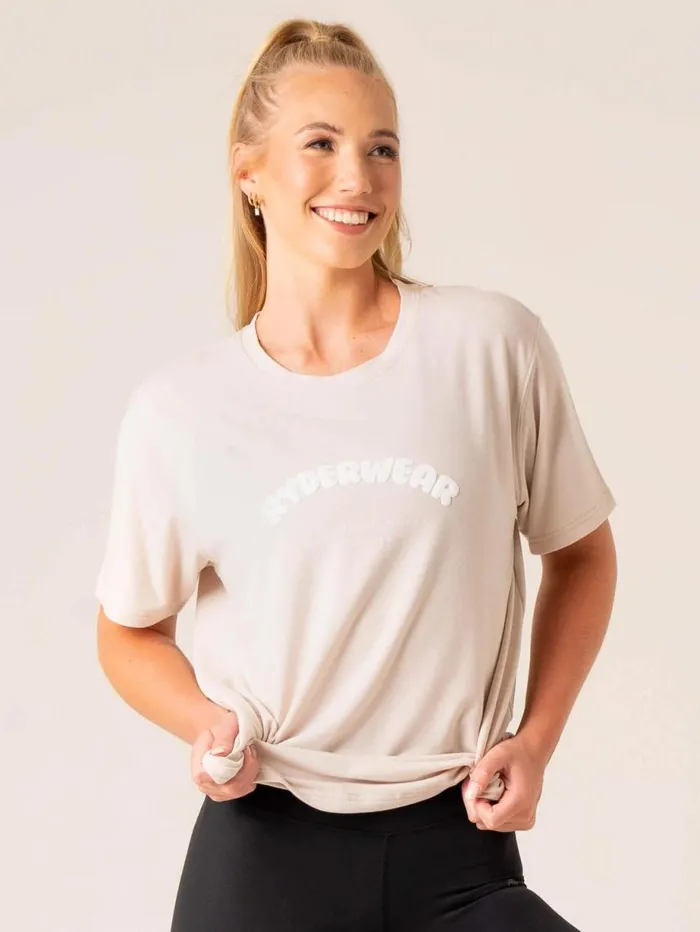 TShirts Womens Ryderwear Off Side Longline TShirt Chalk