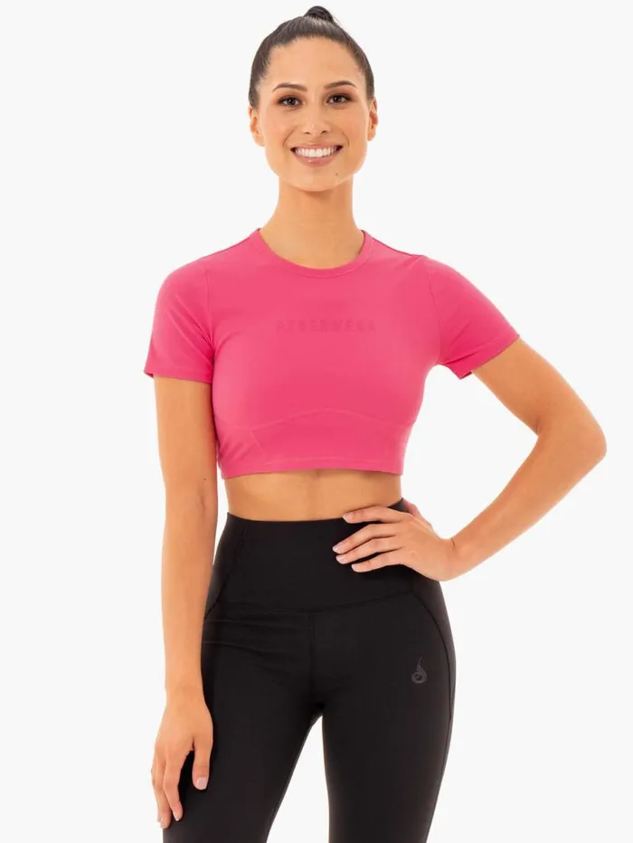 TShirts Womens Ryderwear Sola Fitted TShirt Pink