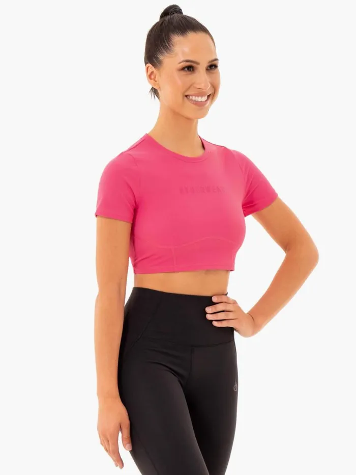 TShirts Womens Ryderwear Sola Fitted TShirt Pink