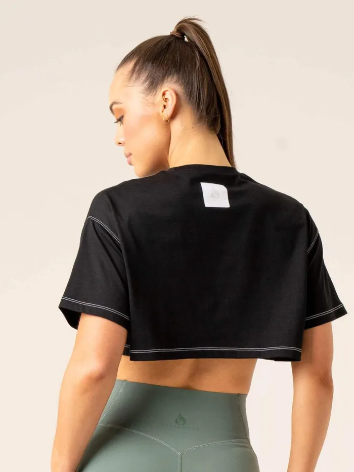 TShirts Womens Ryderwear Stride Oversized Tee Black