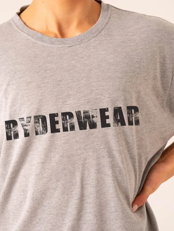 TShirts Womens Ryderwear Training TShirt Grey Marl