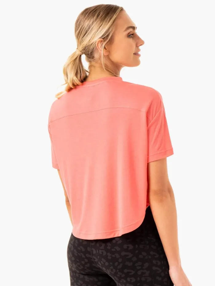 TShirts Womens Ryderwear Ultra Scoop TShirt Coral