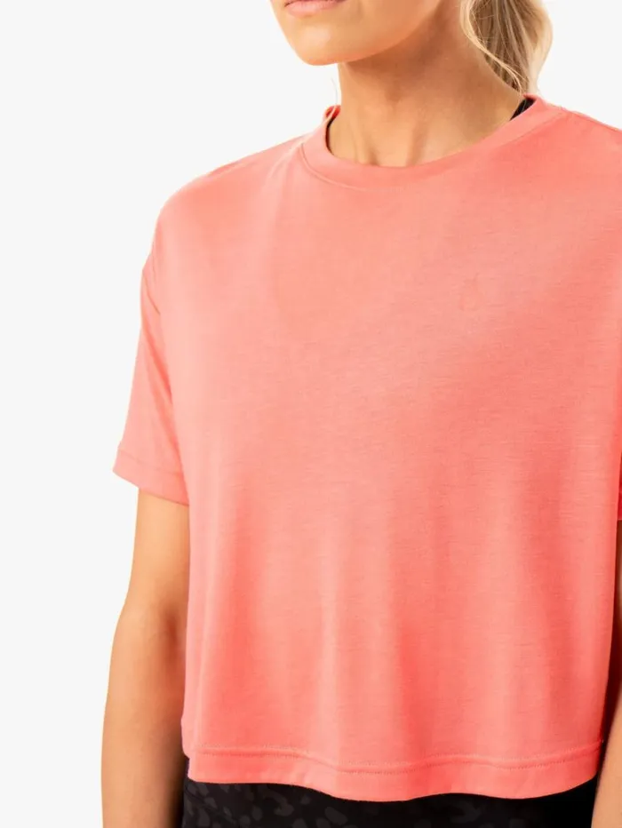 TShirts Womens Ryderwear Ultra Scoop TShirt Coral