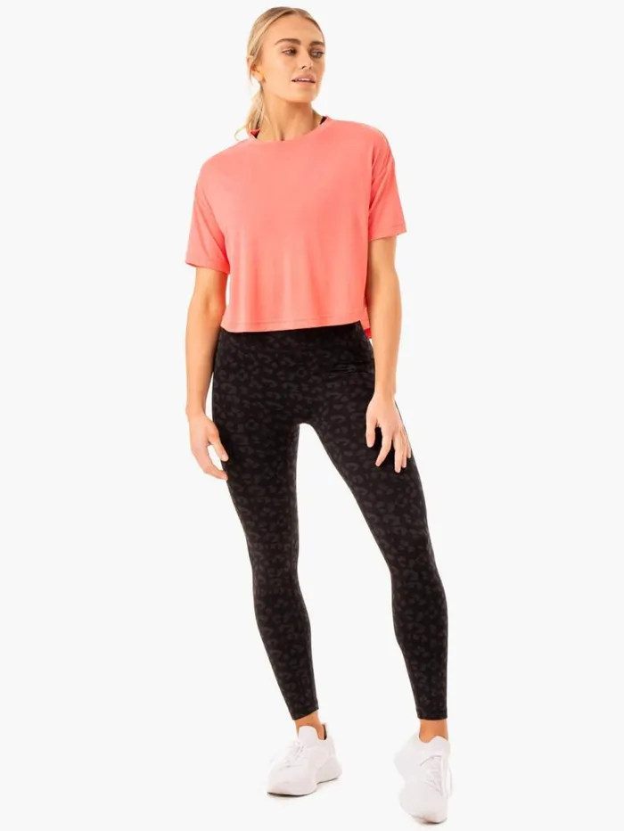 TShirts Womens Ryderwear Ultra Scoop TShirt Coral
