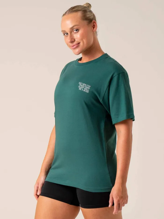 TShirts Womens Ryderwear Wellness TShirt Forest Green