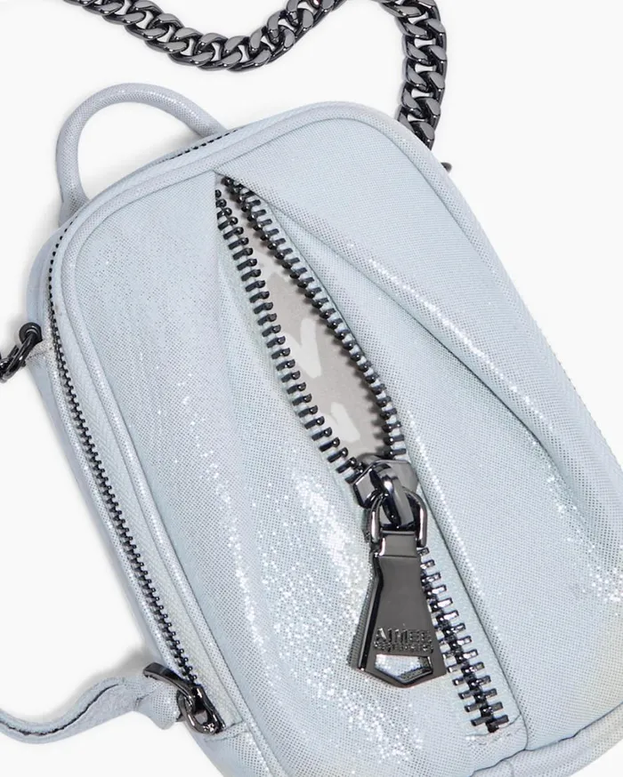 Tamitha Novelty Phone Crossbody With RFID Mystic Metallic Blue Women Aimee Kestenberg Crossbody Bags