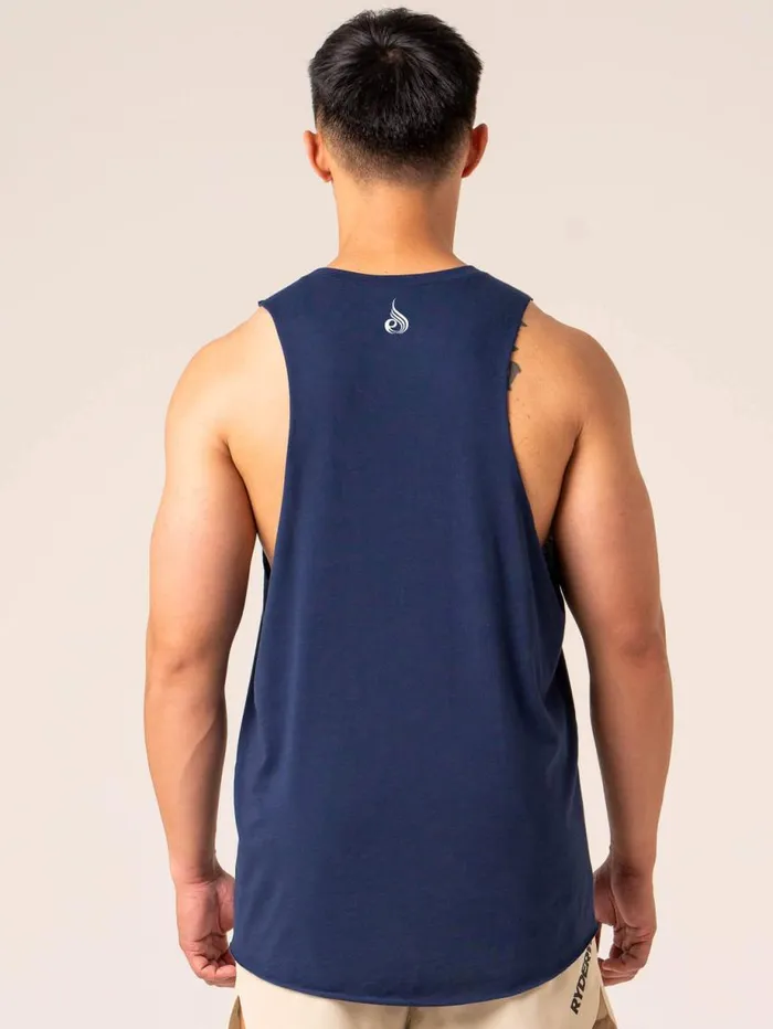 Tanks Mens Ryderwear Emerge Drop Armhole Tank Navy