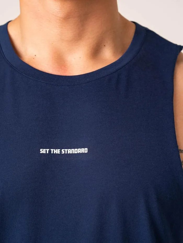 Tanks Mens Ryderwear Emerge Drop Armhole Tank Navy