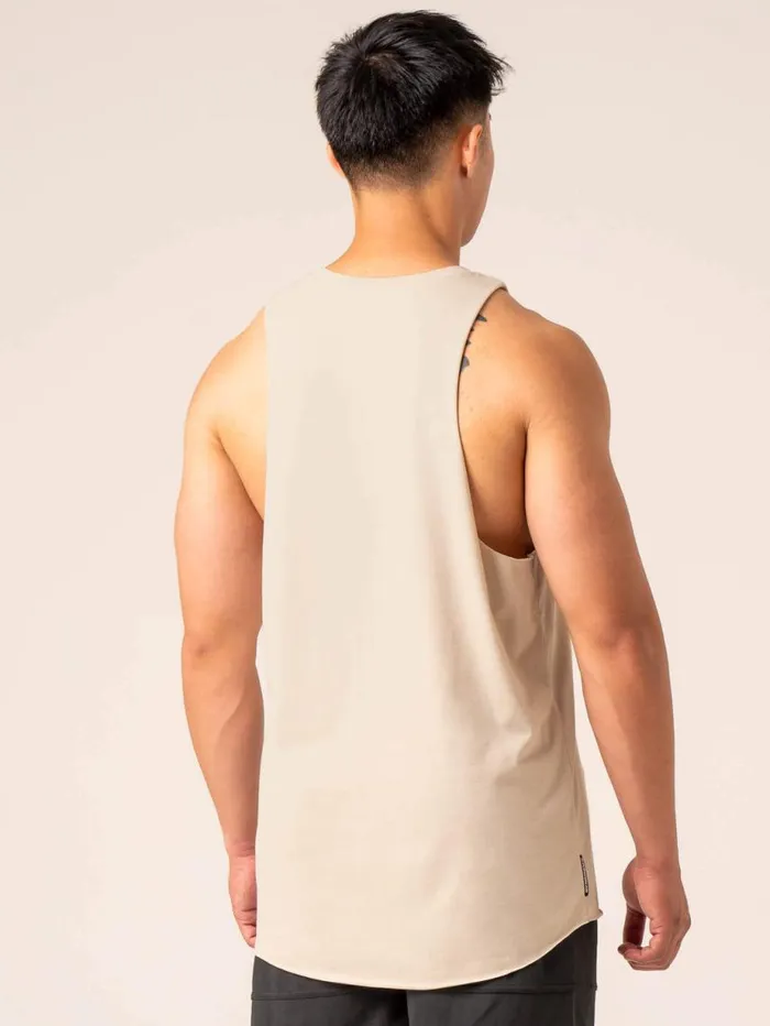 Tanks Mens Ryderwear Emerge Drop Armhole Tank Sand