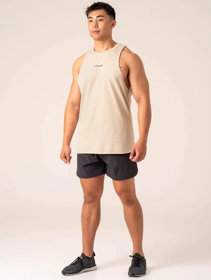 Tanks Mens Ryderwear Emerge Drop Armhole Tank Sand