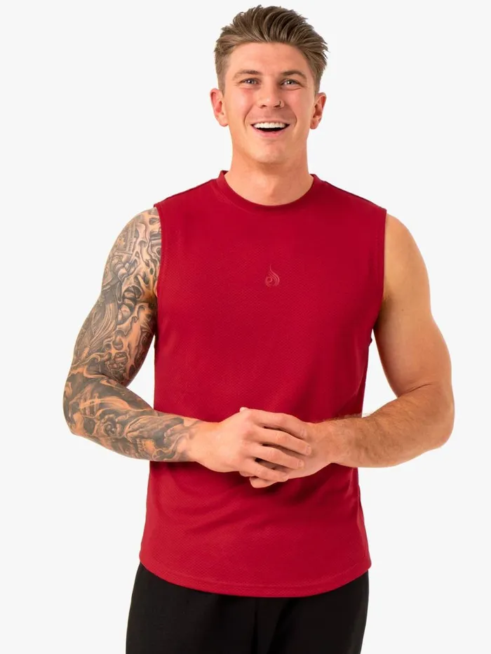 Tanks Mens Ryderwear Enhance Muscle Tank Burgundy