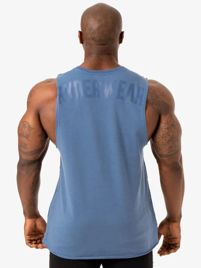 Tanks Mens Ryderwear Force Fleece Tank Blue