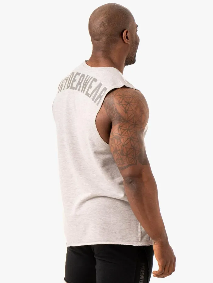 Tanks Mens Ryderwear Force Fleece Tank Grey Marl